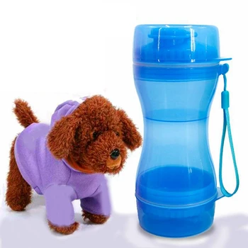 

2 In 1 Portable Pet Water Bottle Food Cup Portable Pet Food Water Container Outdoor Travel Dog Cat Feeder
