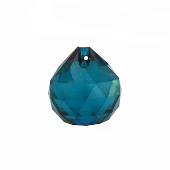 

100pcs Zircon Blue 40mm Crystal Glass Faceted Ball,Crystal Chandelier Ball For Wedding& Fengshui Products,X-Mas Decoration