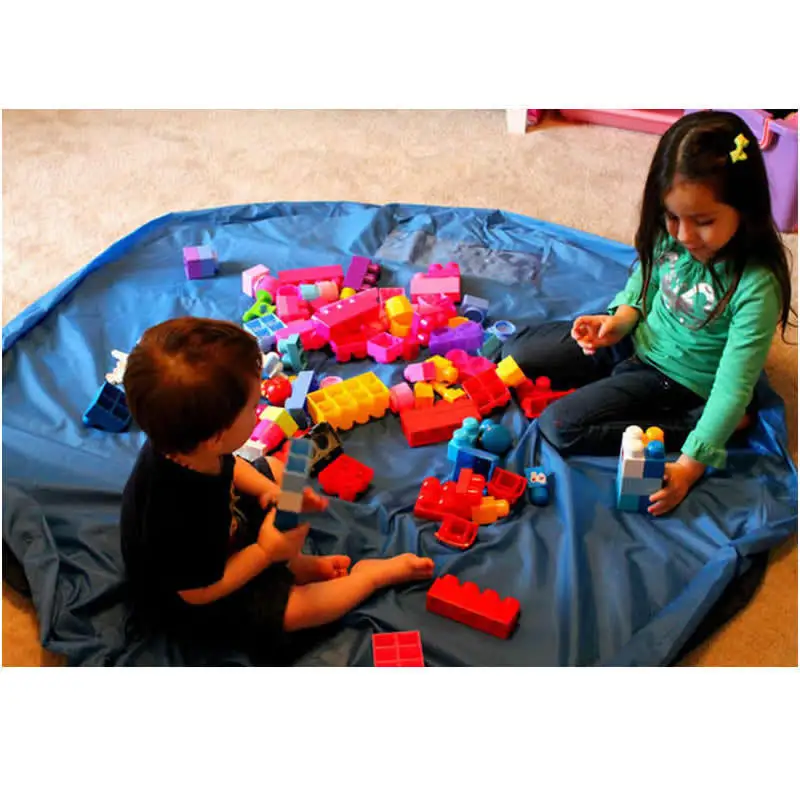 

Drop ship 150CM Portable Kids Toy Storage Bag and Play Mat Lego Toys Organizer Bin Box XL Fashion Practical Storage Organization