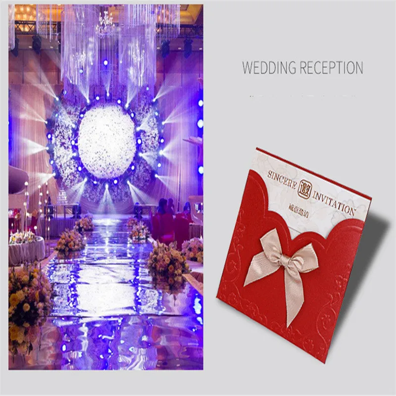Полуполые деловые приглашения континентальные свадебные приглашения сплошной цвет галстук-бабочка поздравительная открытка