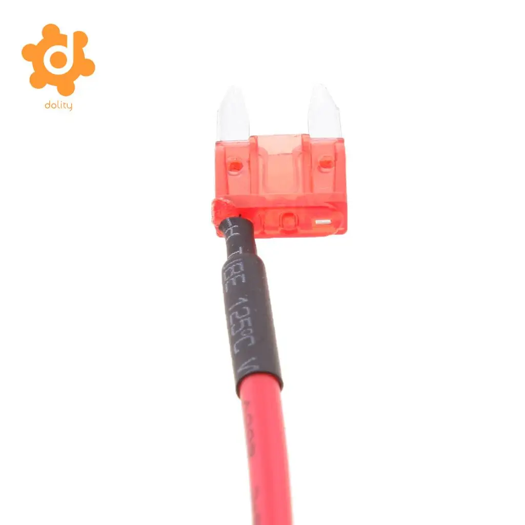 5 Pieces Car Truck Boat 10A 32V ATM APM Mini Blade Fuses with 16 AWG Wire