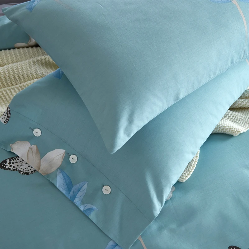 Waliicorners Flowers Bedding Sets Cotton Full Queen King Size Duvet Cover Bed/Flat Sheet Fitted Sheet set Pillowcase 51 FH1_5108