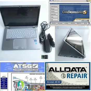 

second hand Laptop CF-AX2 i5 8G with Car auto Repair Alldata V10.53 + Mitchell on demand 2015 + ATSG 2012 All Data install