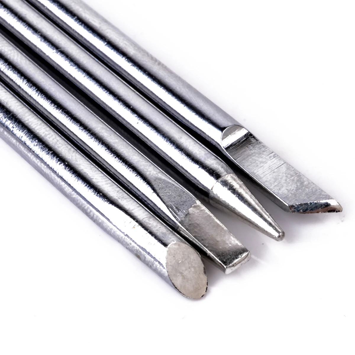 4pcs Copper Iron Tips 4.4mmx65mm Soldering Iron Tip Head Replaceable Shank For 40W Solder Irons Solder Machines