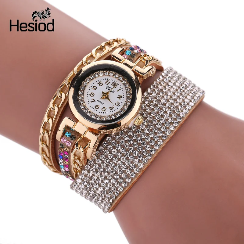 Модные часы с кристаллами и кожаным браслетом, ЖЕНСКИЕ НАРЯДНЫЕ наручные часы, изящные элегантные модные кварцевые женские часы для девушек