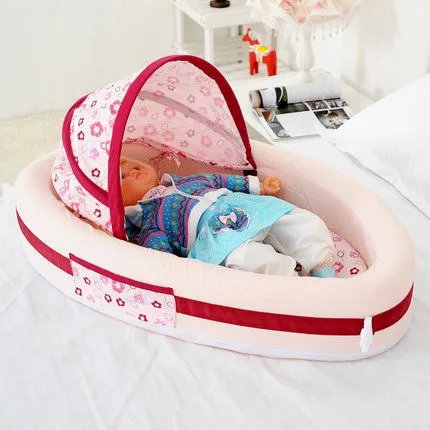 新生児bassinetsポータブルバスケット折りたたみベビーベッドモバイル赤ちゃんbassinetsスポンジクレードル Bassinet Portable Baby Bassinetnewborn Bassinet Aliexpress