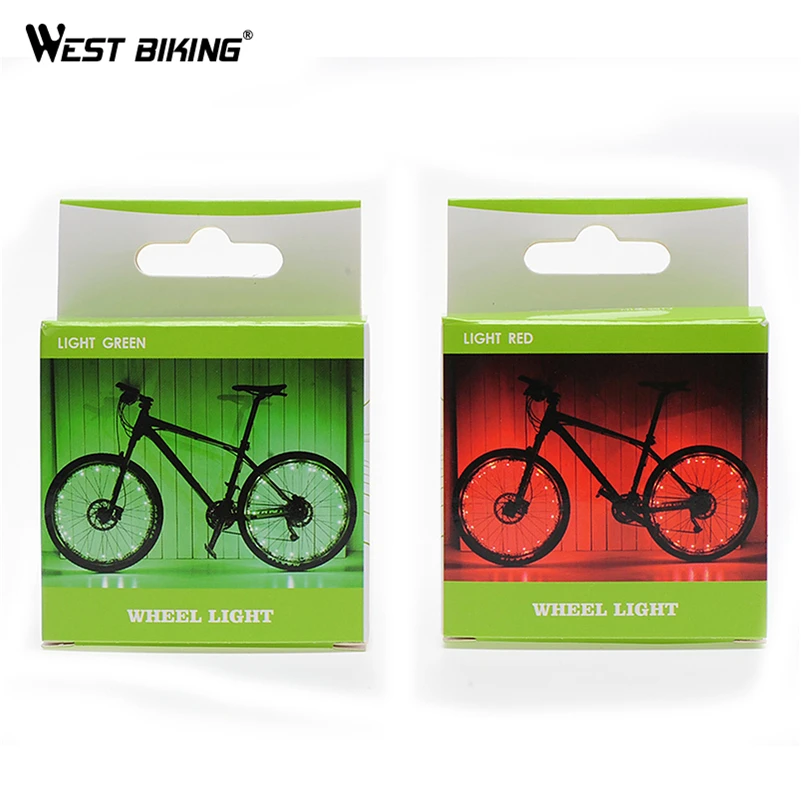 Excellent WEST BIKING Waterproof 18 LED Mountain Bike Bicycle Wheel Spoke Light USB Charging 2.2M Bike Light Road Cycling Lamp Light 1 Pcs 5