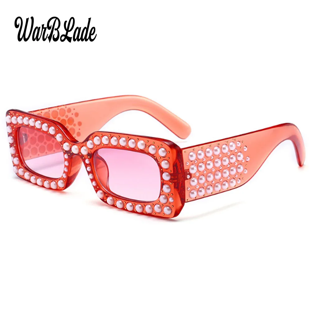 Солнцезащитные очки с жемчужинами UV400 для мужчин и женщин роскошные винтажные