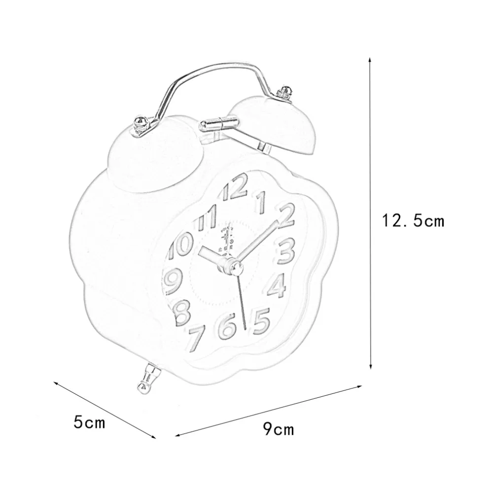Pentagram Shape Student Children Bedside Bed Mute Table Cute Alarm Clock Essential Home Clock SmallSize