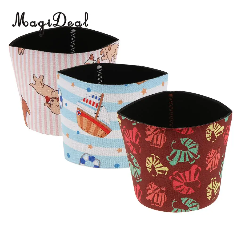 Cute Animal Puppy Zebra Prints Neoprene Beer Can Cooler Sleeve Insulated Reusable Coffee Cup Sleeve