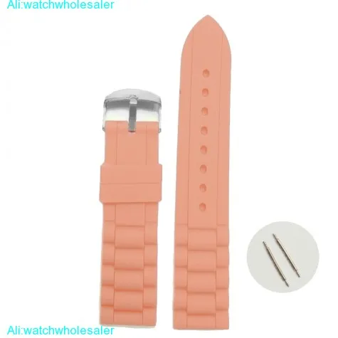 18mm Light Pink Silicone Jelly Rubber Ladies Watch Band Straps WB1002K18JB