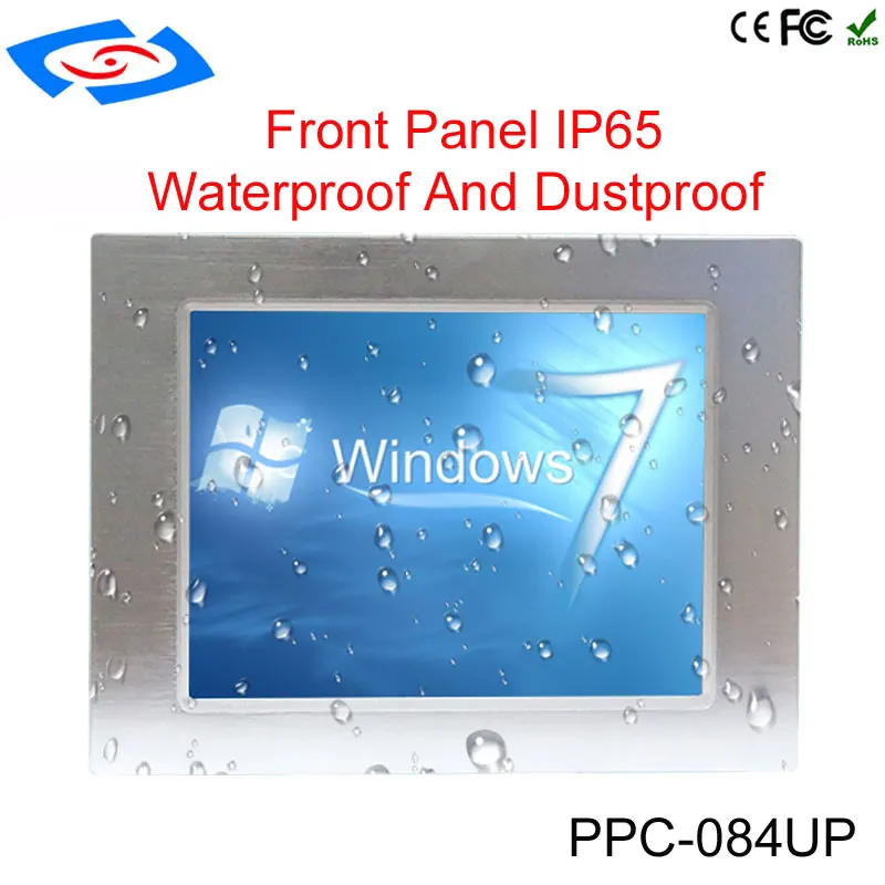 Бюджетный 8,4 "Сенсорный экран промышленный планшетный ПК IP65 бескулерная конструкция с 2xlan Поддержка XP/Win7/Win10/Linux Операционная система