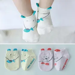 Корейский Носки для малышей коттоновые Носки | стерео | широкий рот противоскольжения носки-тапочки | уха детские носочки
