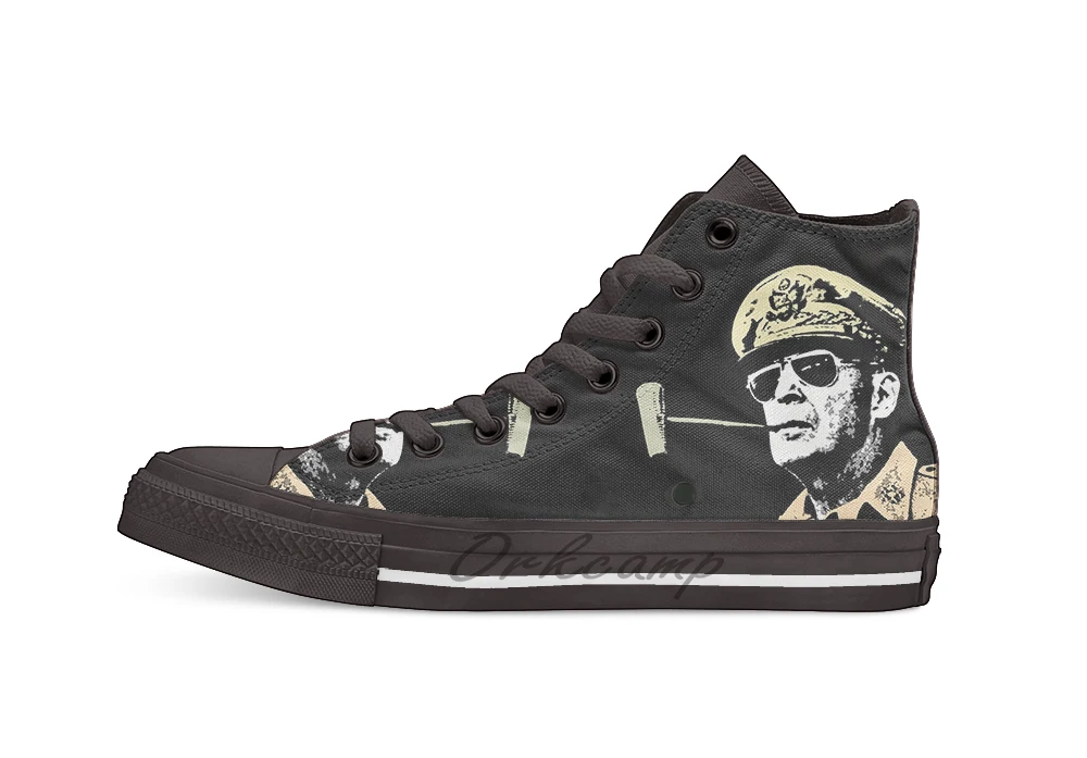 

Douglas MacArthur Unisex High Top Canvas flat Casual Custom shoes Drop Shipping