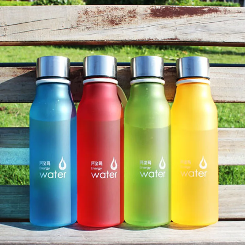 Creative sports kettle bottle students couple plastic portable bottle