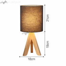 Lámpara de mesa estilo coreano moderno de madera para niños art deco estudio retro vintage escritorio luz Mesa de la habitación iluminación luminarias