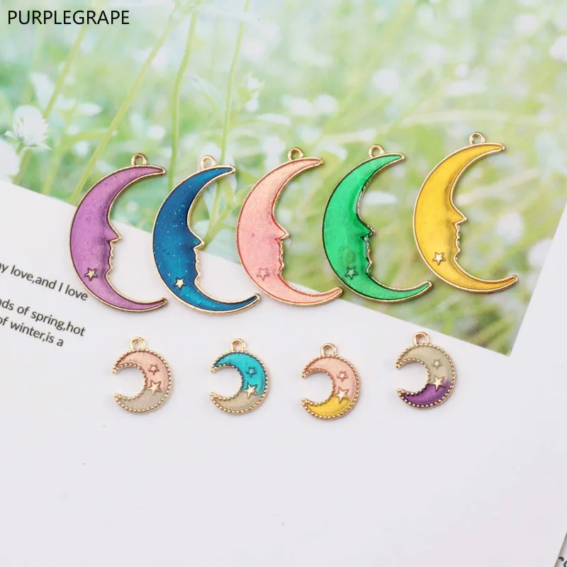 DIY Jewelry Accessories Cosmic Series Alloy Pendant Fashion Temperament Pearlescent Earrings Necklace Material 10pcs |