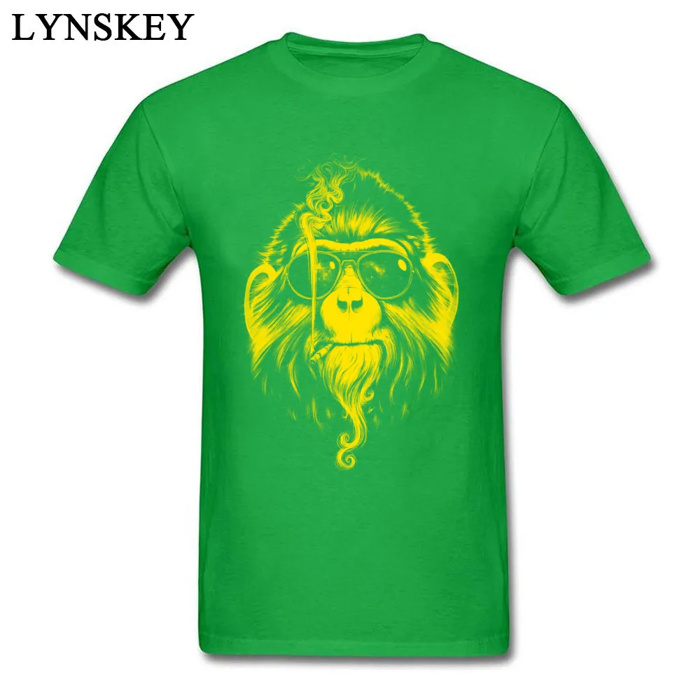 Men Funny 3D Printed Tops Tees Printing Round Collar Summer/Autumn Pure Cotton T-shirts Leisure Short Sleeve Clothing Shirt green