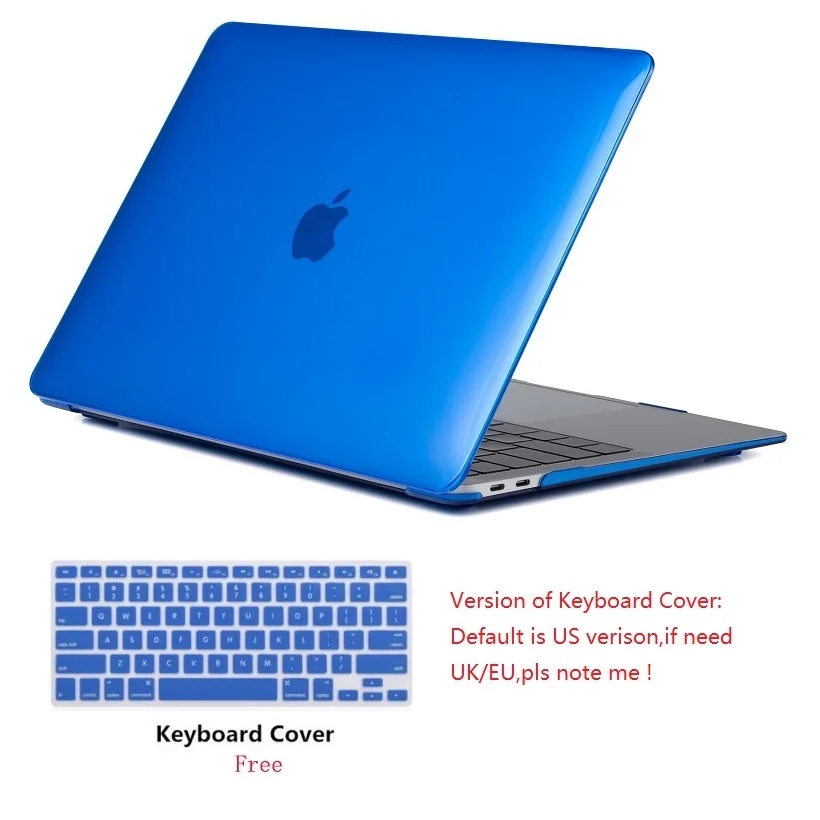 Кристальный чехол для ноутбука Apple Macbook Pro retina Touch Bar& ID Air 11 12 13 13,3 15 15,4 дюймов жесткий корпус+ чехол для клавиатуры