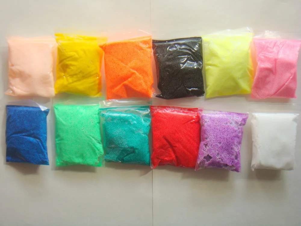 12 color pear clay,foam clay,each color with 15g packing ,total 180g