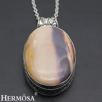 

Hermosa Jewelry Unique Fashion Retro Silver Color Necklace Pendants 70MM HM517