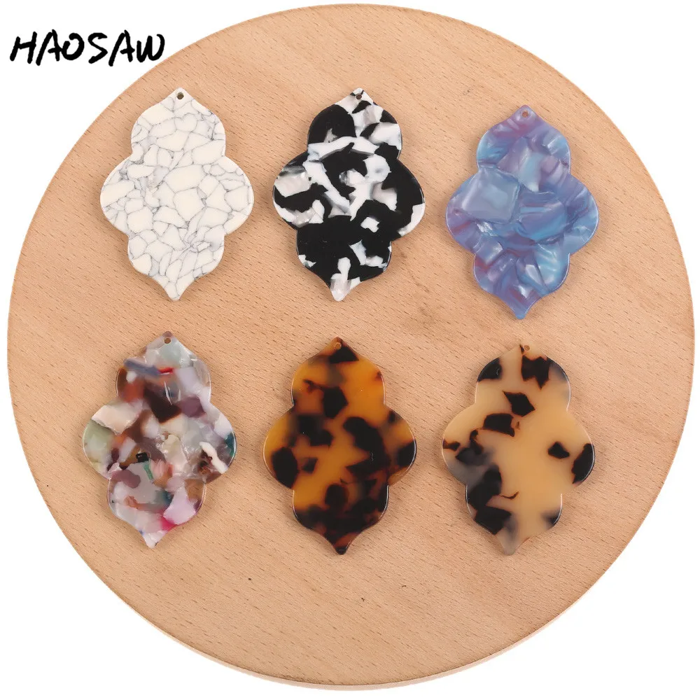 HAOSAW Choose 6 шт./лот 34*48 мм очарование уксусной кислоты/классический веер/смешанные