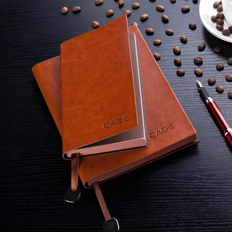 

CAGIE Vintage Leather Notebook a5 b5 Filofax Daily Planner a6 Small Office Supplies Dotted Lined Notebook Pocket Agenda Diary