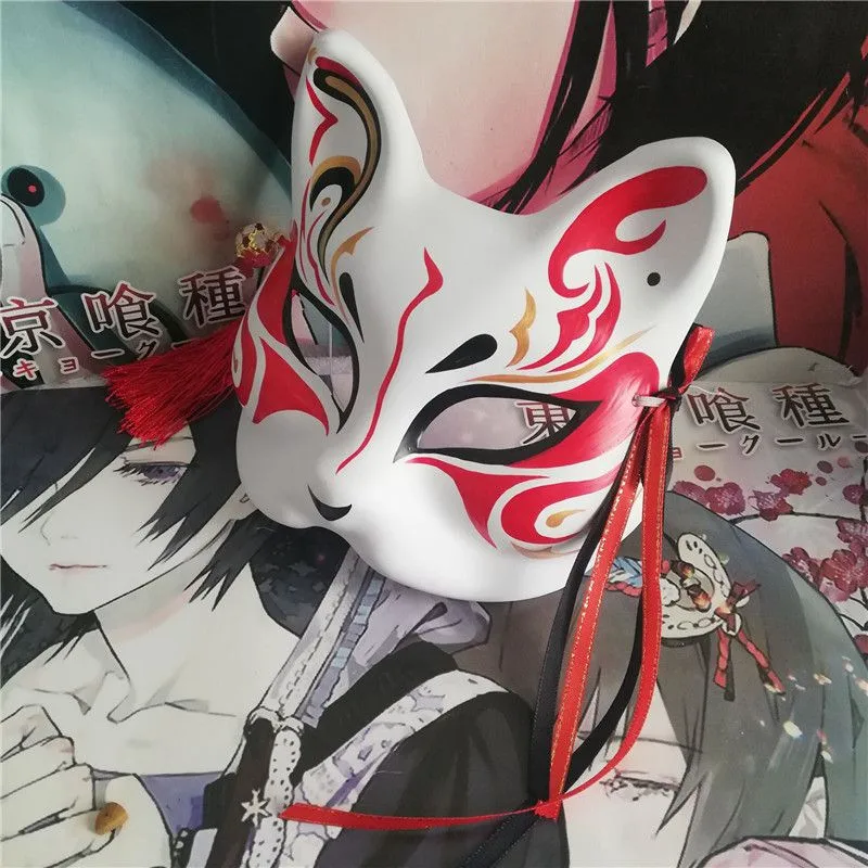 Demon Slayer: Kimetsu no Yaiba маска для косплея японская лисицы ручная роспись кошка книга
