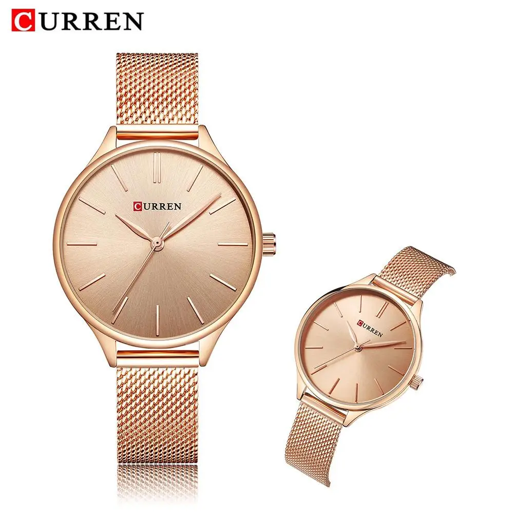 CURREN 9024 часы женские повседневные Модные кварцевые наручные Креативный дизайн