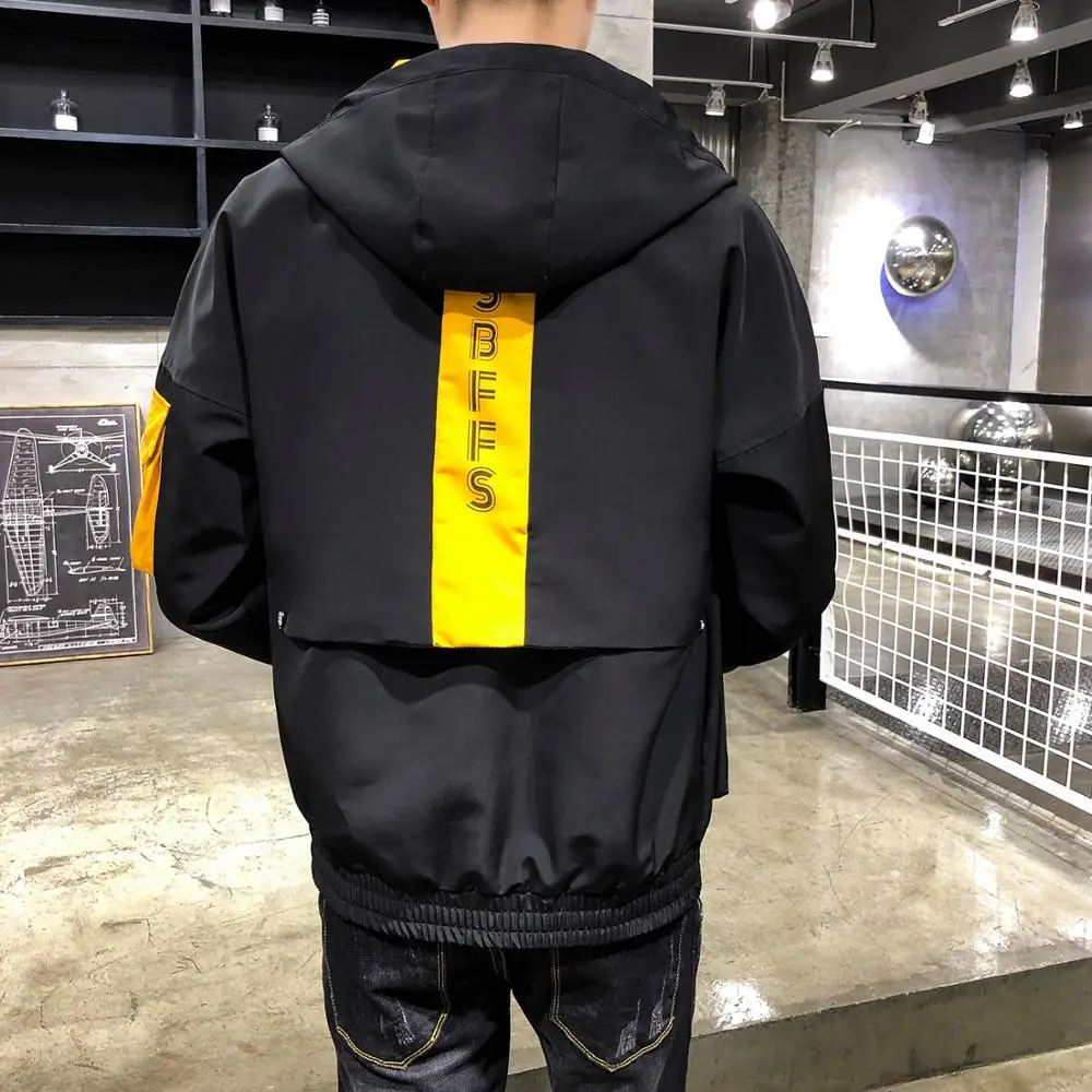 Online 2019 neue Jacke Männer Frühling Herbst Casual Solide Zipper Bomber Jacken Streetwear Mantel Baseball Herren Dünne Pilot Mit Kapuze Jacke