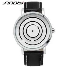 SINOBI 2016 nouveautés Hommes Montres Top Marque De Luxe En Cuir Bande Quartz Montre Hommes Mode Casual Relogio Masculino Labyrinthe style
