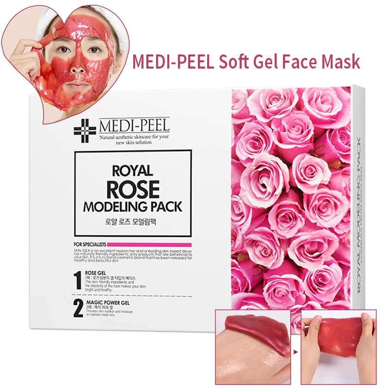 Корейская маска для ухода за кожей лица, розовая гелевая маска для лица, набор, корейская косметика, отбеливание коллагена, увлажняющая маска