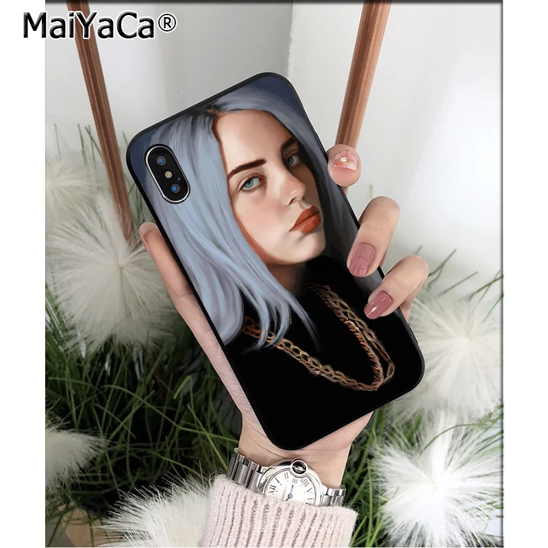 MaiYaCa Billie Eilish ТПУ Мягкий силиконовый чехол для телефона чехол для iPhone X XS MAX 6 6S 7 7plus 8 8Plus 5 5S XR