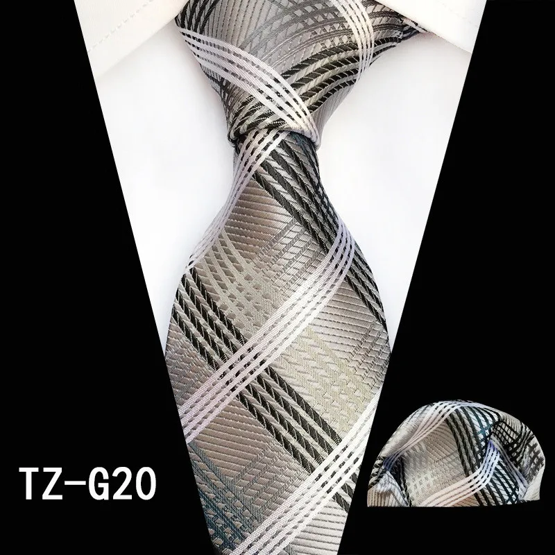 Уникальный Дизайн новые модные высокое качество полиэстер жаккардовые 8 см Мода плед галстук карман Полотенца костюм Бизнес Для мужчин