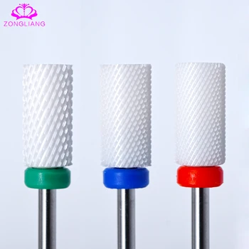 

2019 new 3 pieces/batch coarse and medium fine 3/32'' large barrel drill electric drill ceramic nail drill bit manicure pedicure