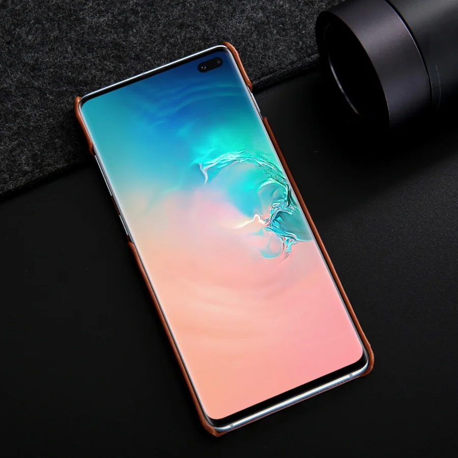 Чехол накладка из 100% натуральной кожи под крокодиловую кожу для Samsung Galaxy S9 S10 S20 Plus