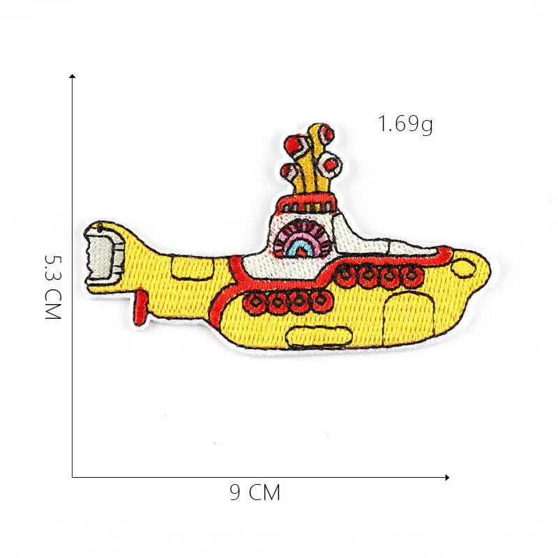 Мультфильм корабль якорь вышитые патчи железа на для одежды рулевое колесо цветок Аппликации Цветок подводная лодка значки Parches - Цвет: 5
