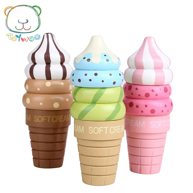 [Toy Woo] Toys Pretend Play Ice Cream Food Toy Kitchen For Children Plastic Play Food Lollipops Orange Juice Toy Gifts