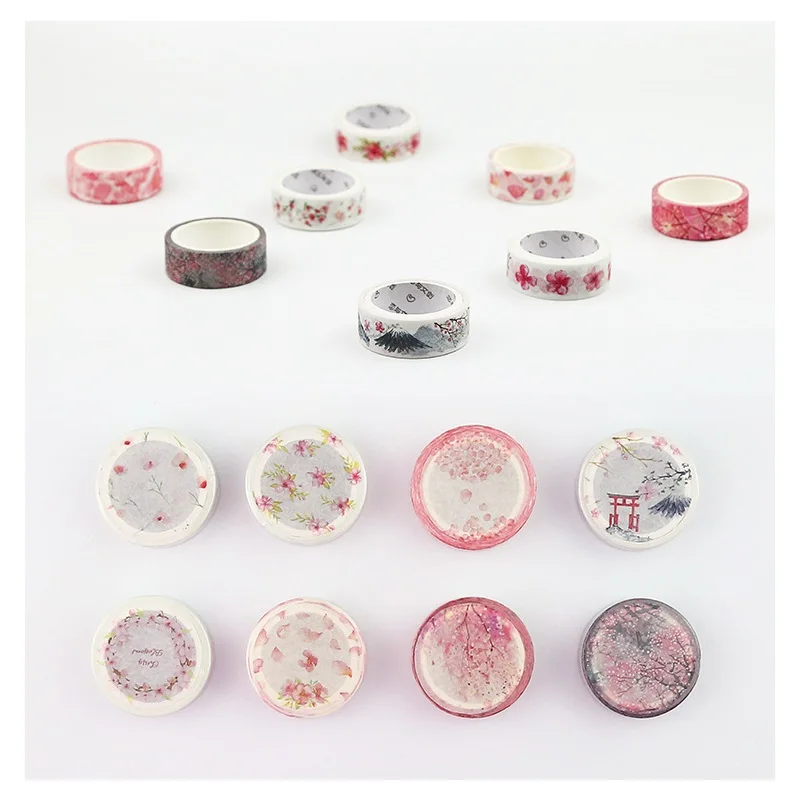 

32 pcs/Lot Oriental cherry washi tapes Pink color masking tape Sakura stickers for diary notebook decoration Stationery F014