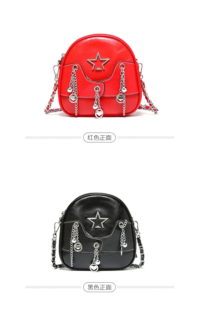 Модные цепь из натуральной кожи сумка дамы плечо диагональ Mini Crossbody Bag