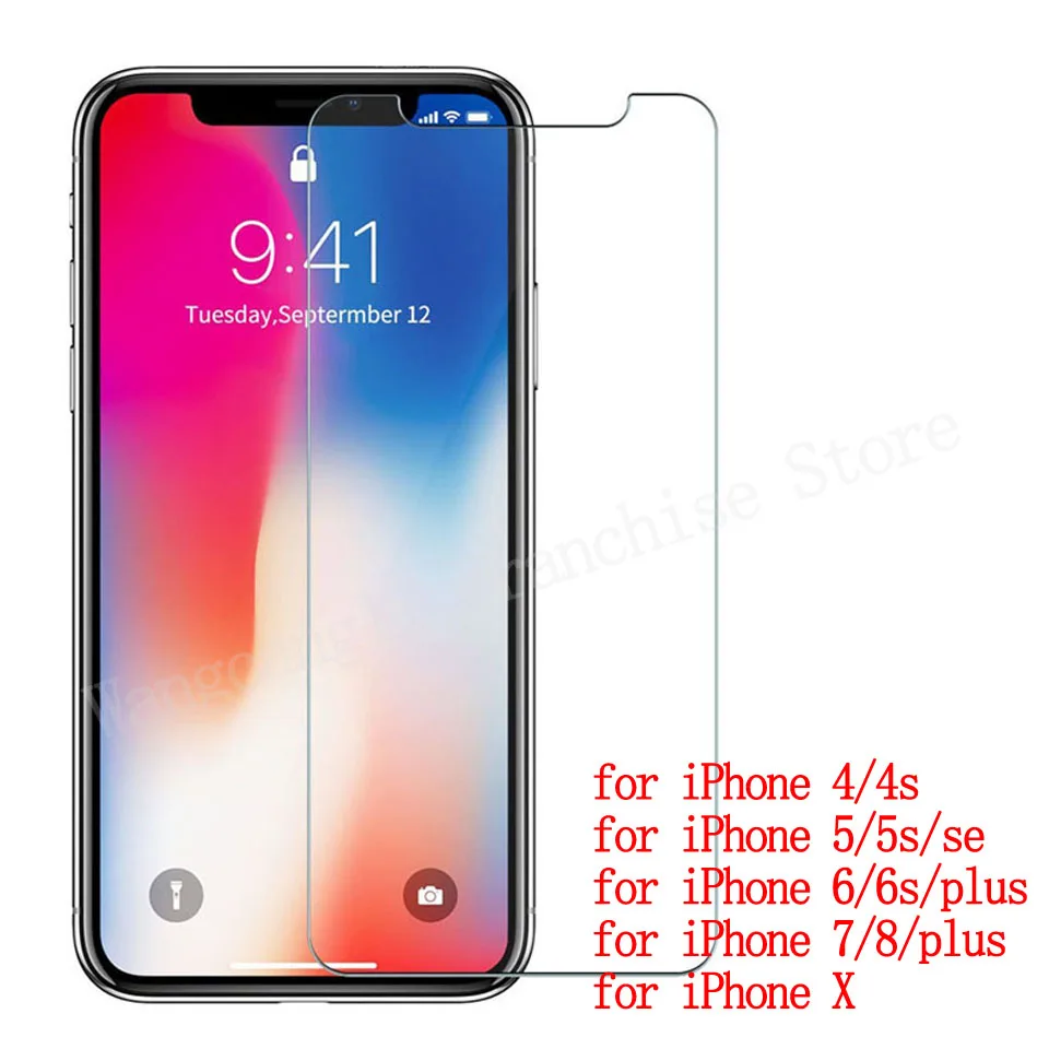 Wellzly 2.5d для iphone x стекло se HD Закаленное пленка 6 plus 4 5 7 8 X 4S plus|glass film|glass 54s 4s |