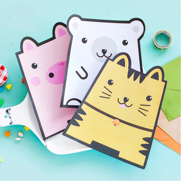 new arrival 9 sets letter pad paper 4 style cute animal design 9 letter animals