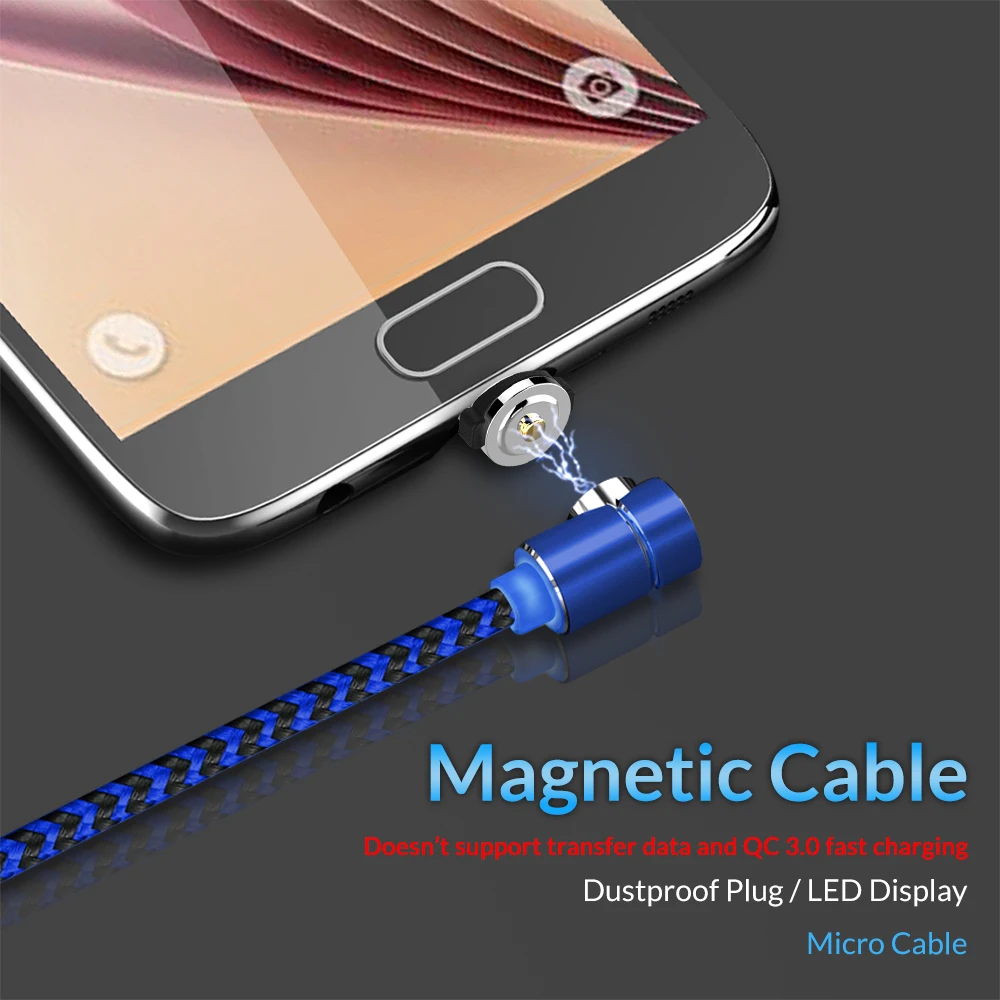 TOPK L-Line2 L-Type LED Magnetic Micro USB Cable Nylon Braided Charger Cable for Samsung s7 Xiaomi Redmi 4X Micro USB Port TOPK L-Line2 L-Type LED Magnetic Micro USB Cable Nylon Braided Charger Cable for Samsung s7 Xiaomi Redmi 4X Micro USB Port