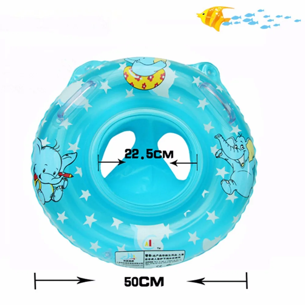 2Colors Baby Swim Float Ring Cartoon Elephant Inflatable Safety Seat Circle Toddler Floating Ring Children Swimming Accessories