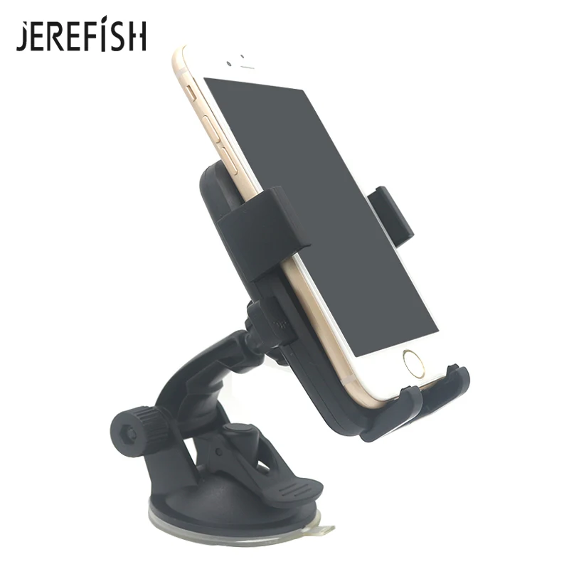 JEREFISH одно касание приборной панели присоска автомобильный держатель телефона с фиксированной базой лобовое стекло присоска крепление для iPhone X 8 6s samsung S7