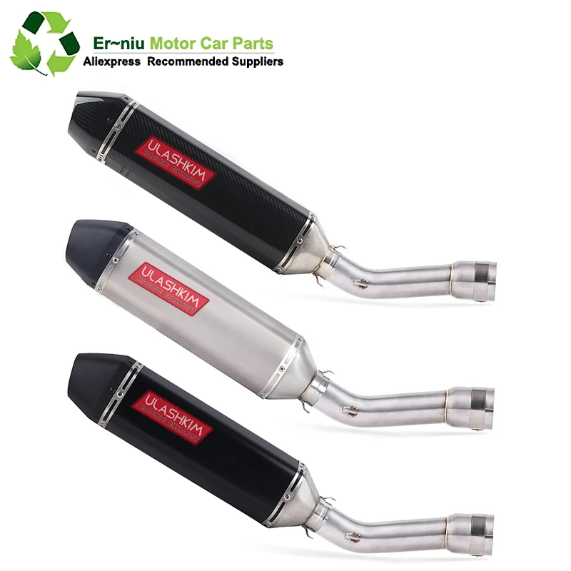 

Motorcycle Muffler Exhaust Full System Connect Link Pipe Middle Pipe Slip On For YAMAHA FZ1 FZ1N FZ1000 2005-2016