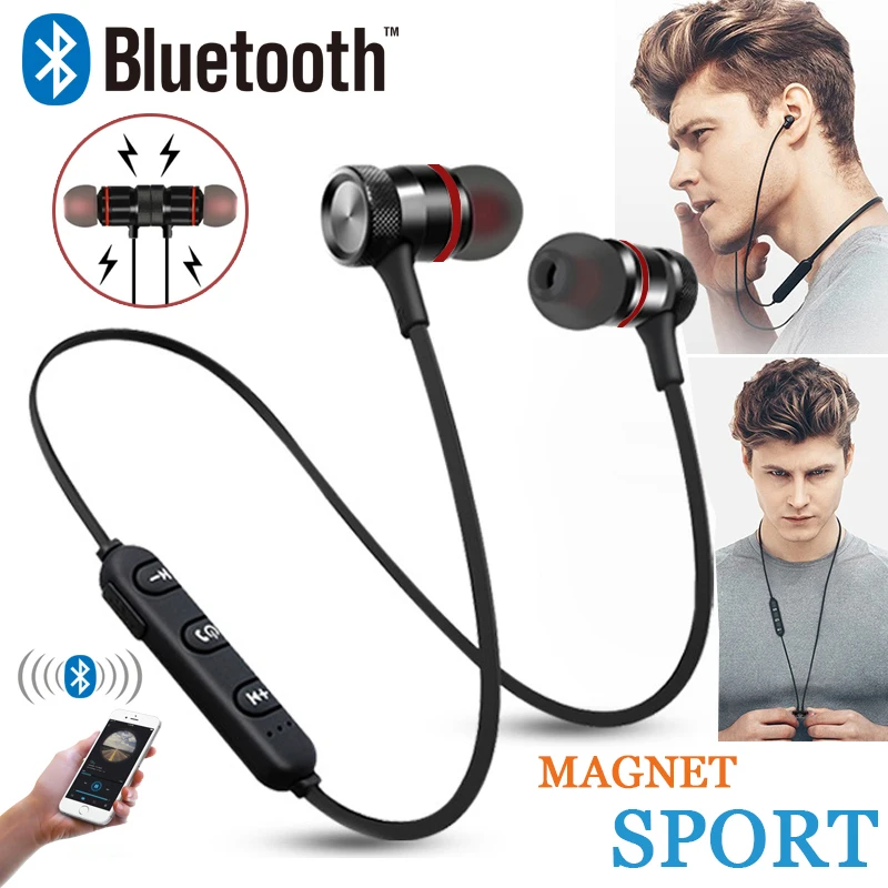 Teamyo Bluetooth наушники магнитные Беспроводная Спортивная гарнитура бас для