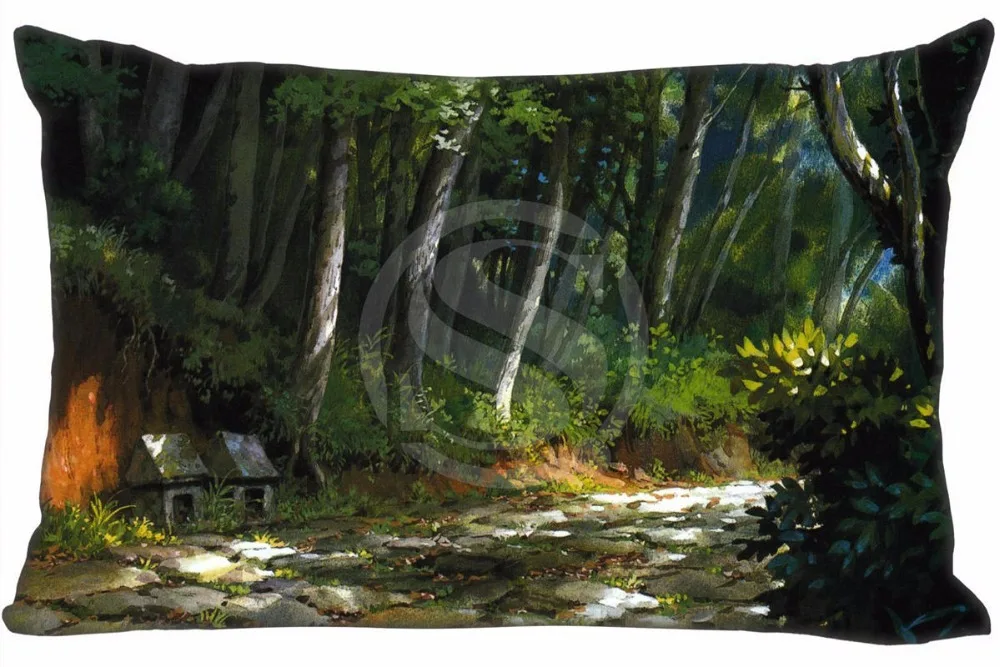 Hot Spirited Away &amp2 Rectangle Pillowcase zipper Classic boutique Custom Pillow Case size 45X35cm (One Side) 8-22#l36qp | Дом и сад