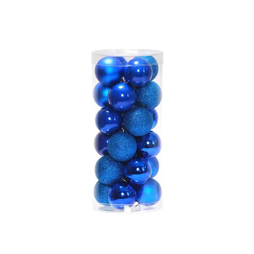 24 шт., 4 см, 6 см, 8 см, блестящие шары для рождественской елки, вечерние, свадебные, висячие украшения, рождественские украшения - Цвет: dark blue
