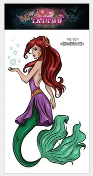 

Temporary Tatoo Fake Tattoo Sticker Beautiful Mermaid Flash Tatto Arm Hand Foot Waterproof Tattoos Stickers For Girl Women